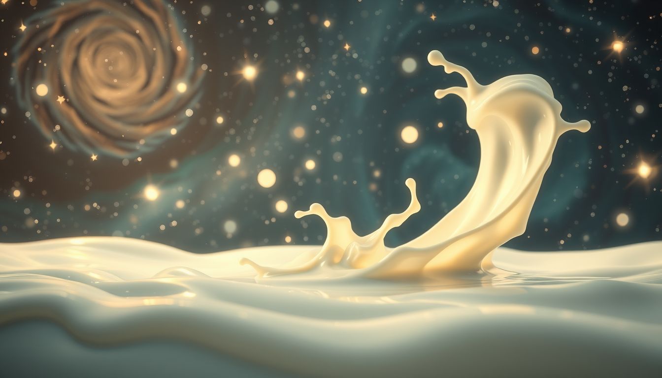 Buttermilch verschütten im Traum symbolisiert verlorene Chancen und Sorgen.