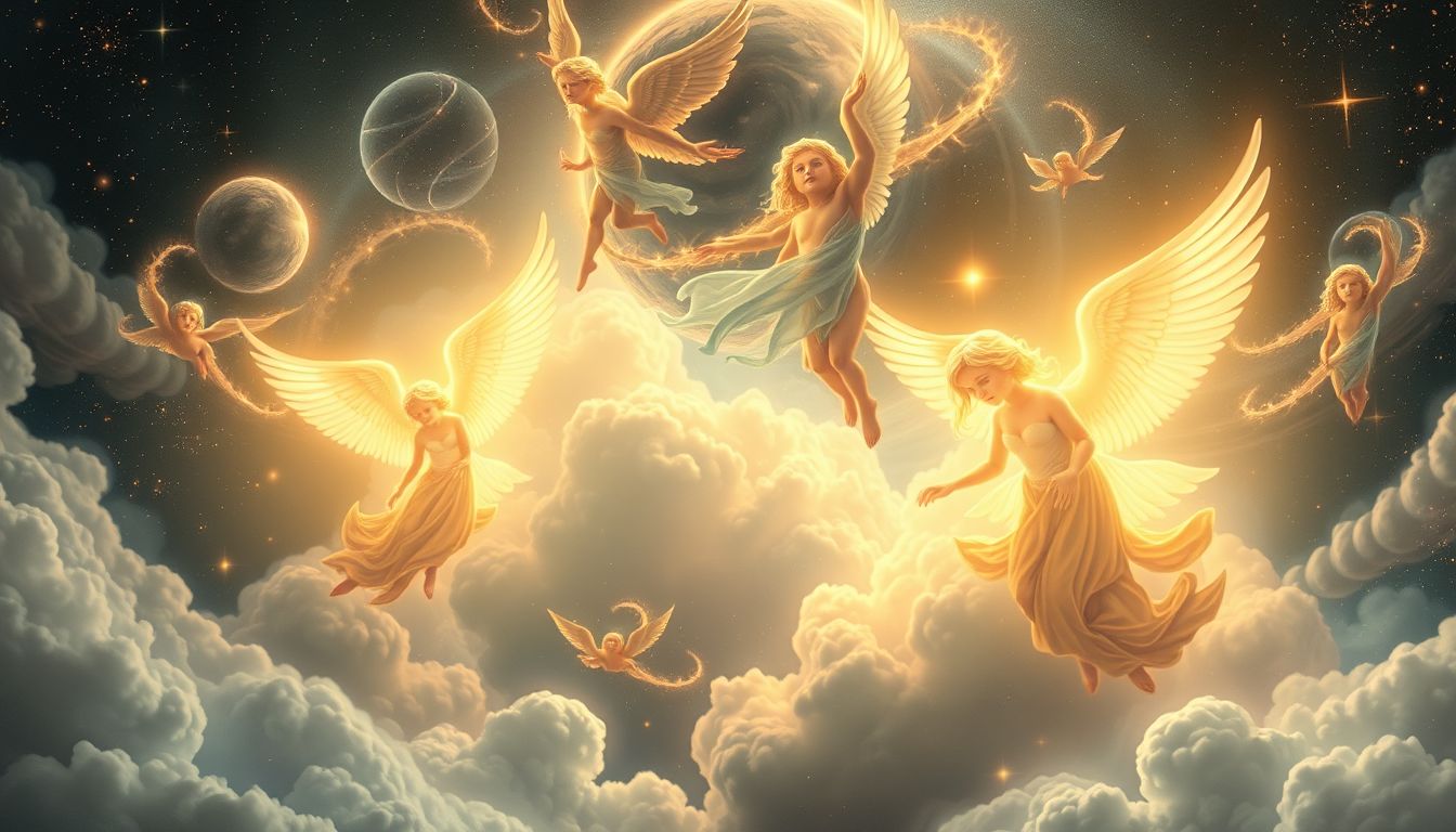 Cherubim symbolisieren göttlichen Schutz und himmlische Wächterrolle.