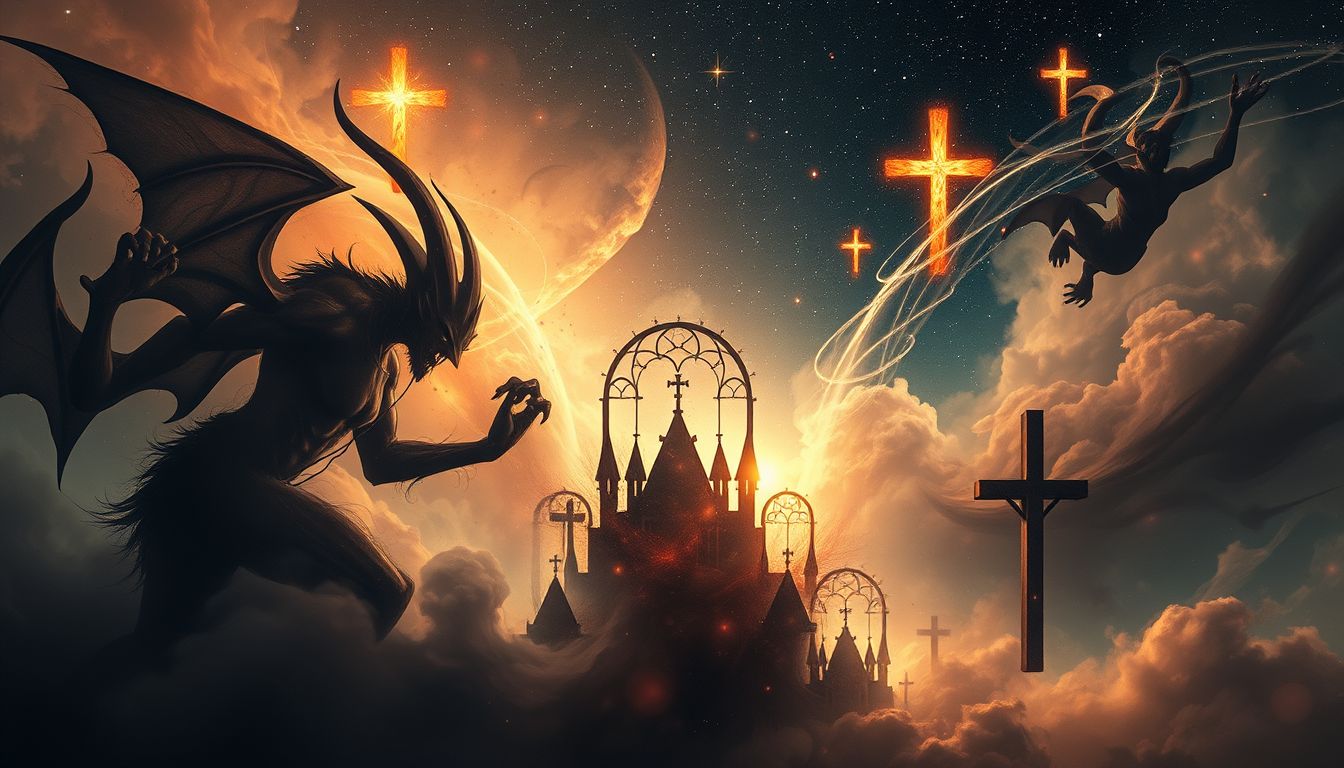 Dämonen in Kirchen symbolisieren innere Zwiespalte und spirituelle Prüfungen.