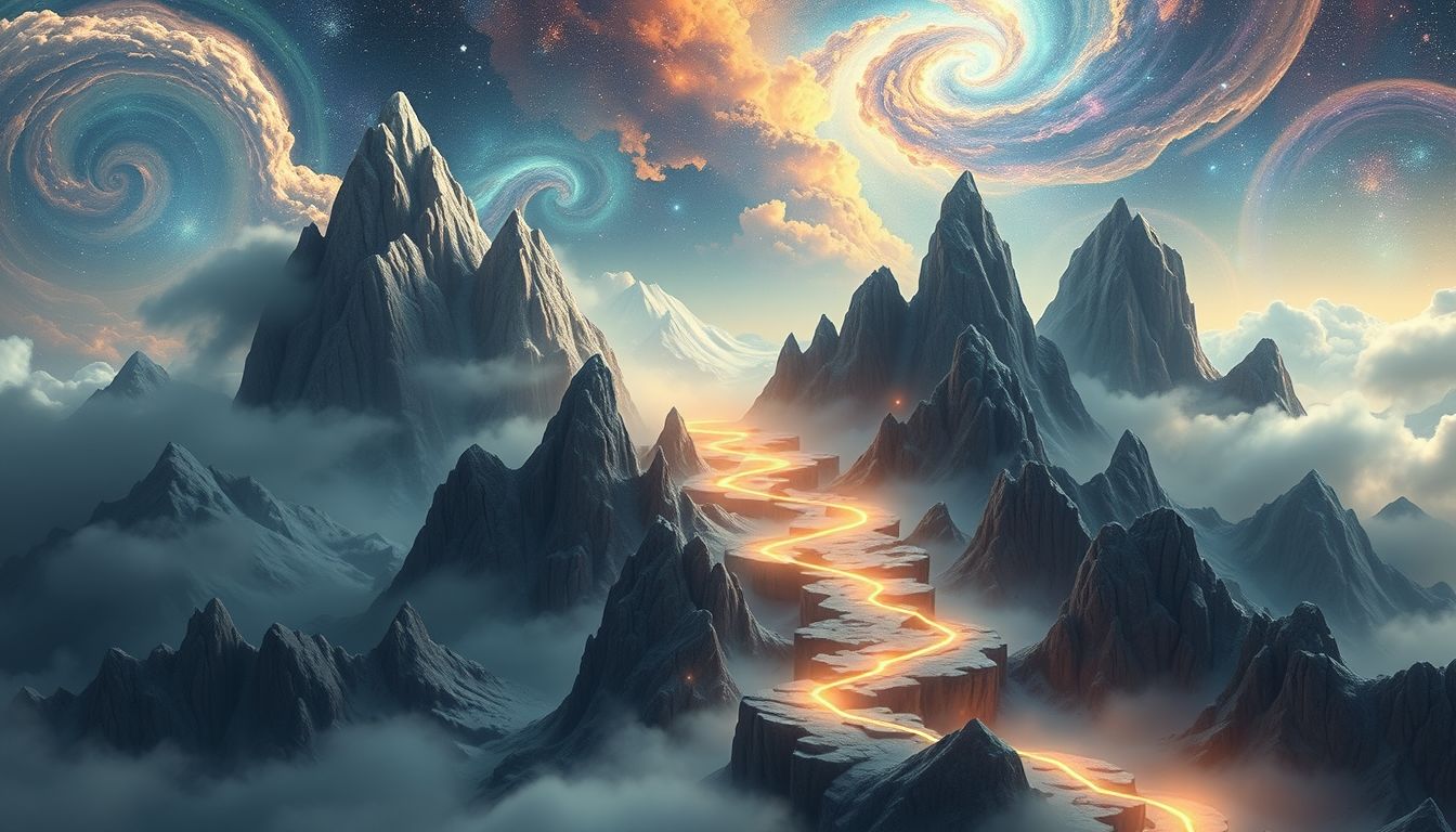 Das bergige Gebiet symbolisiert innere Stärke und überwundene Hindernisse.