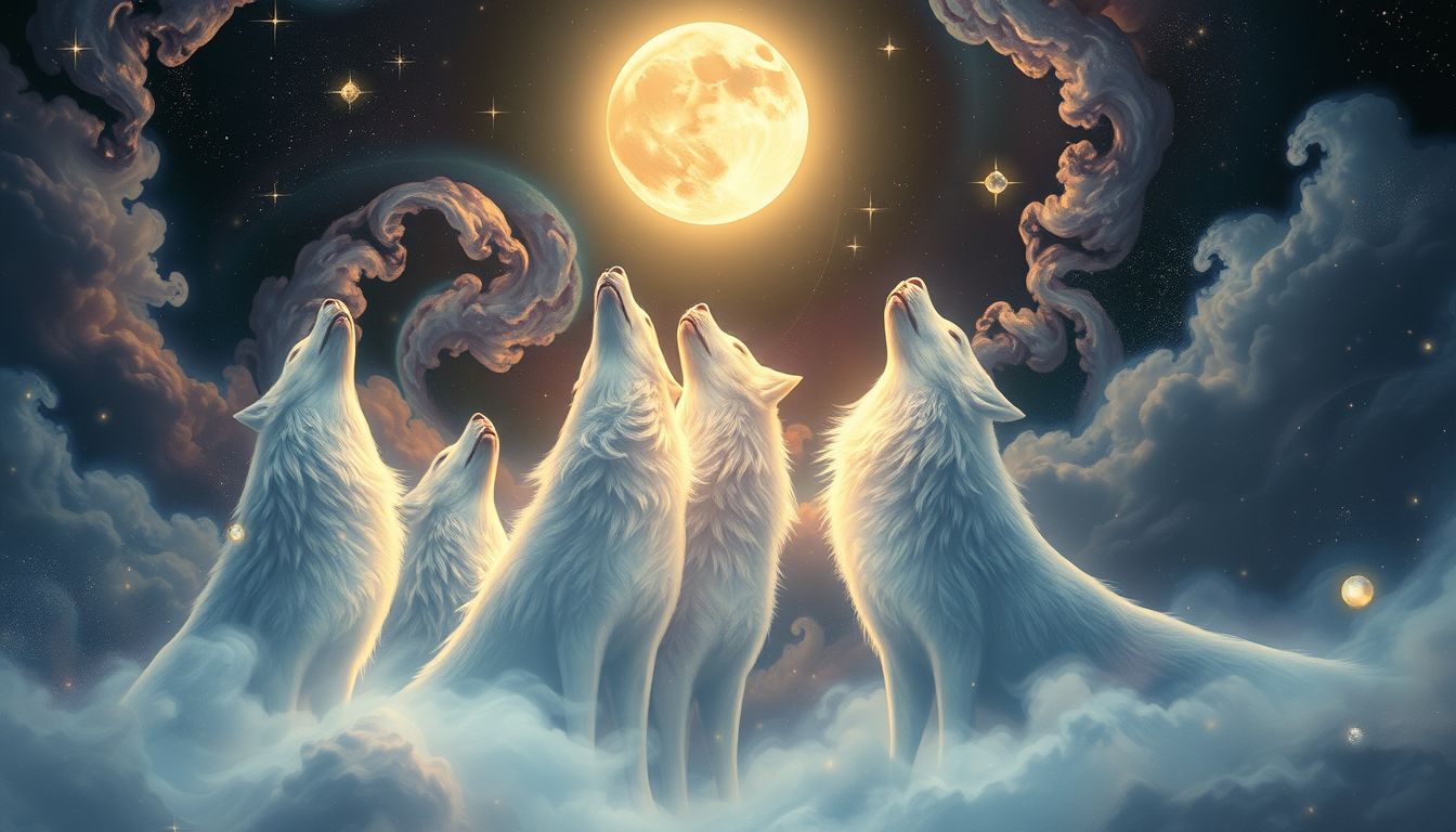 Der Hundepack symbolisiert spirituelle Verbundenheit und innere Intuition.