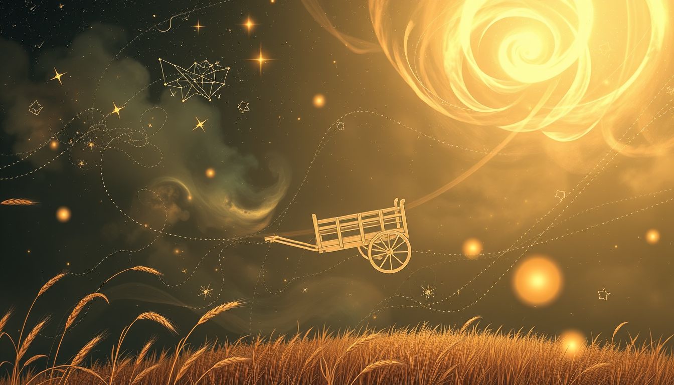 Der Leiterwagen symbolisiert im ländlichen Kontext traditionelles Lebensgefühl und Arbeit.