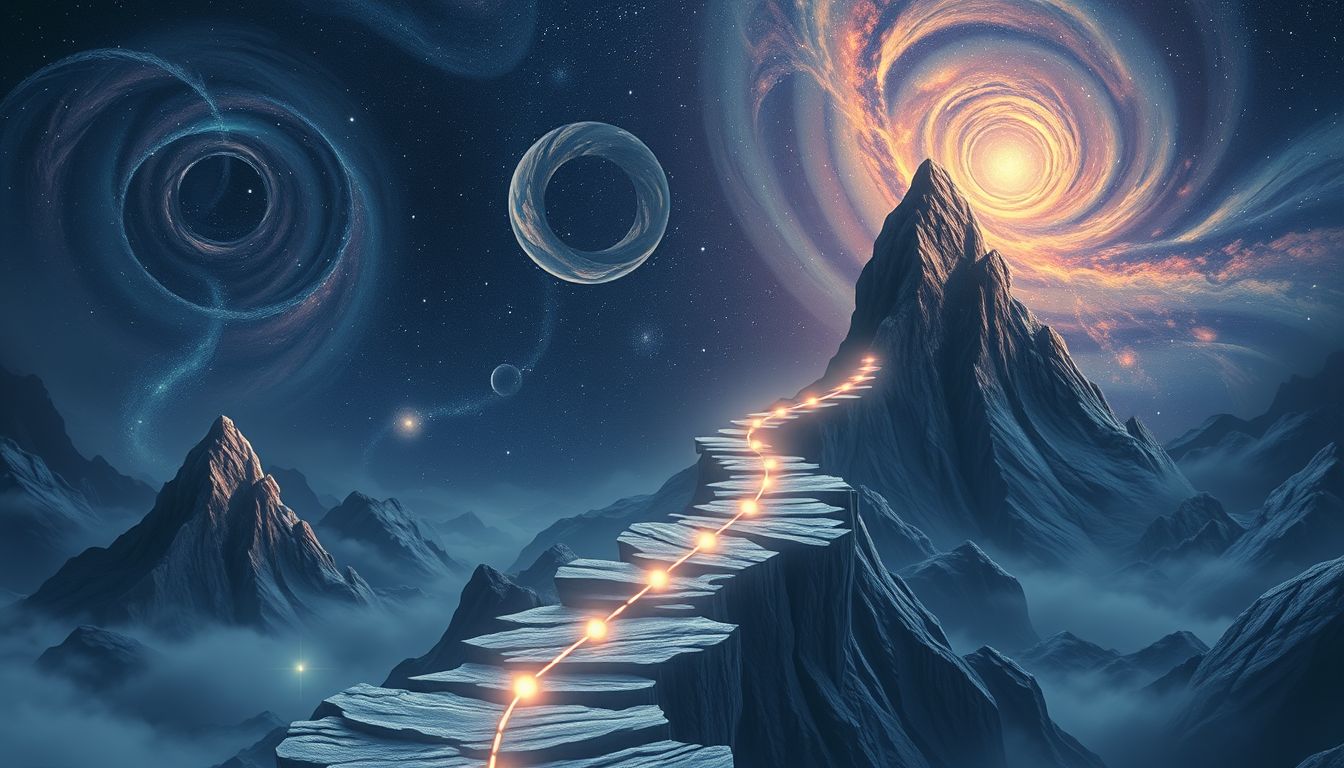Der Gebirgspfad symbolisiert Ehrgeiz und innere Selbstüberwindung.