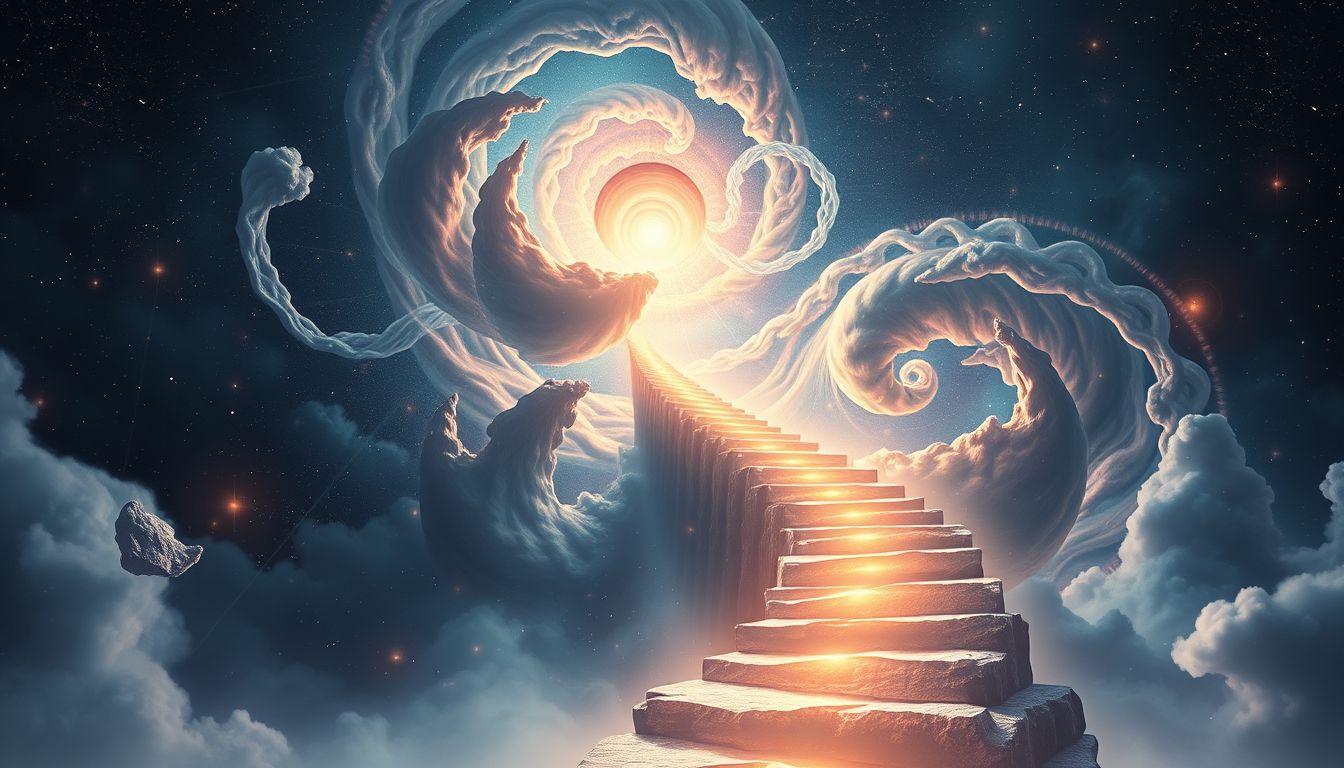 Der steile Pfad symbolisiert innere Stärke und Überwindung von Hindernissen.