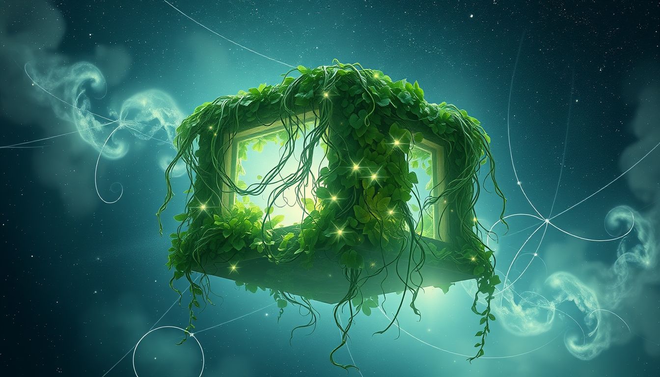 Bewachsene Fassaden symbolisieren oft Harmonie zwischen Mensch und Natur.