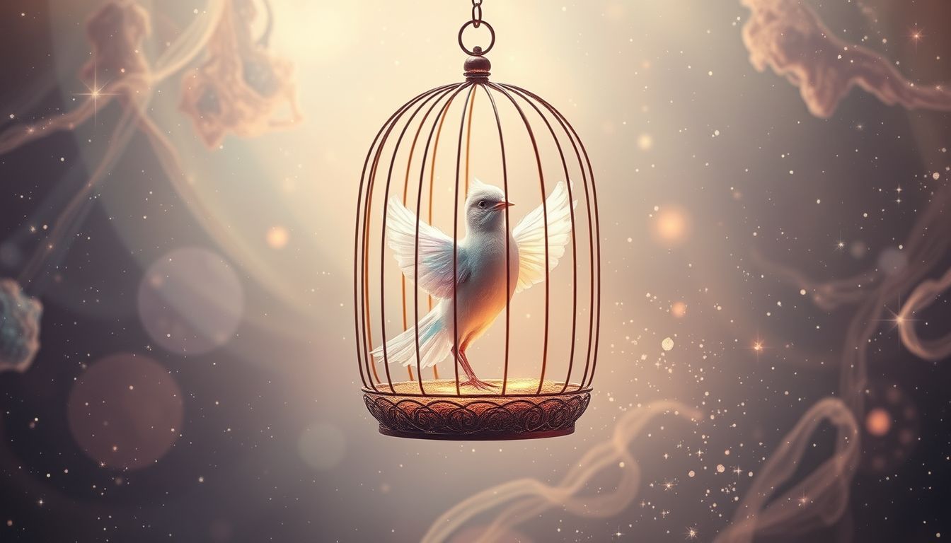 Die Farbe des Vogels symbolisiert Gefühle und innere Freiheit.