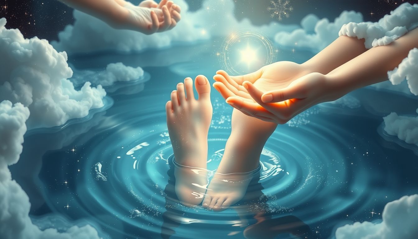 Das Füßewaschen symbolisiert Demut und Neuanfang im Traum.