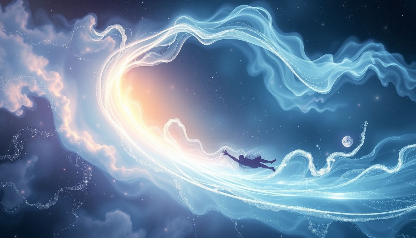 Durch das Mühlwehr schwimmen symbolisiert Überwindung von Hindernissen im Traum.