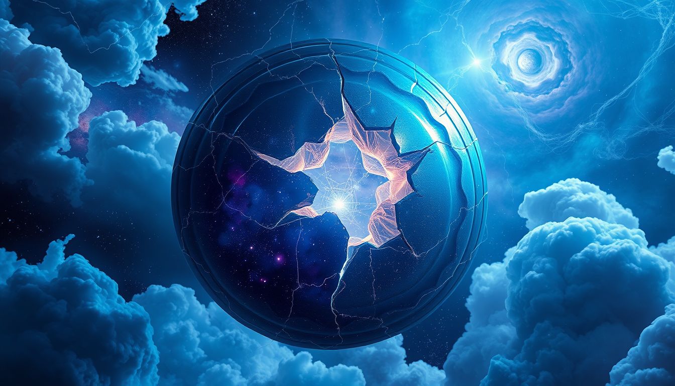 Ein Durchbruch durch Rüstung symbolisiert innere Stärke und Schutz.