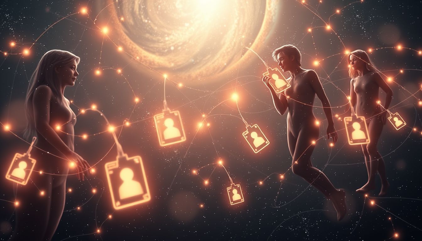 Im Traum geteilte Ausweise symbolisieren tiefe Verbundenheit und Zusammenhalt.