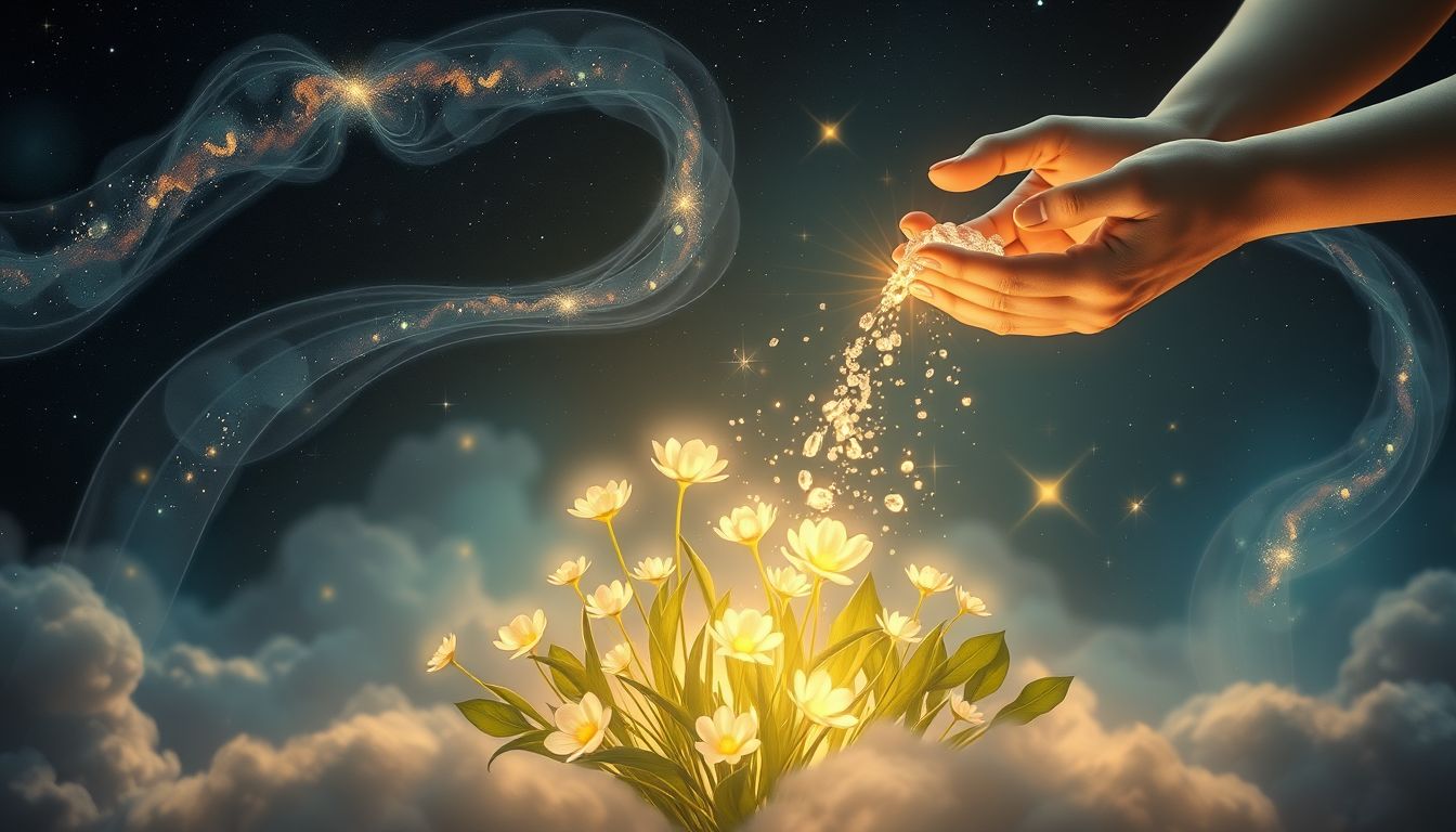 Ein Blumenbeet gießen symbolisiert Pflege und persönliche Entwicklung im Traum.