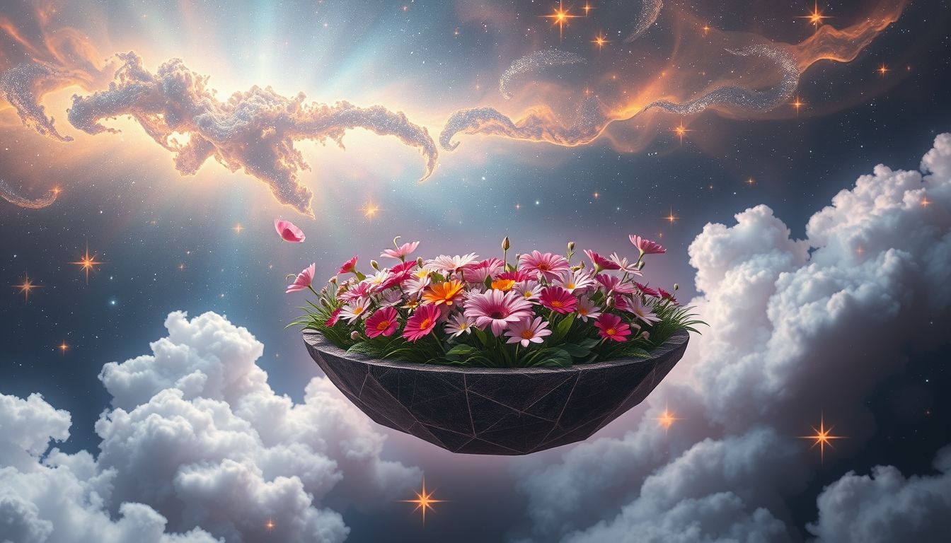 Ein Blumenbeet symbolisiert Wachstum, Pflege und persönliche Entwicklung.