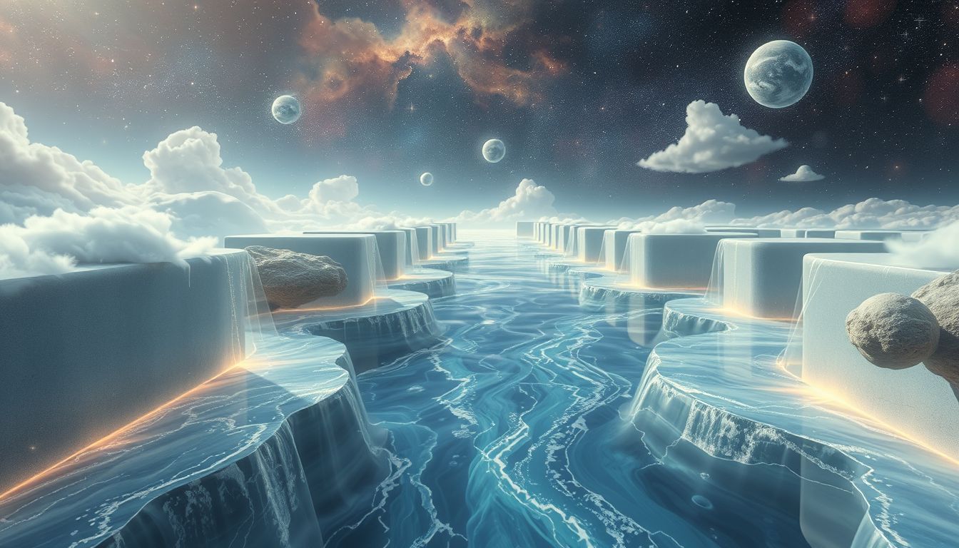 Ein breiter Wassergraben symbolisiert große, überwinderbare Lebenshindernisse.