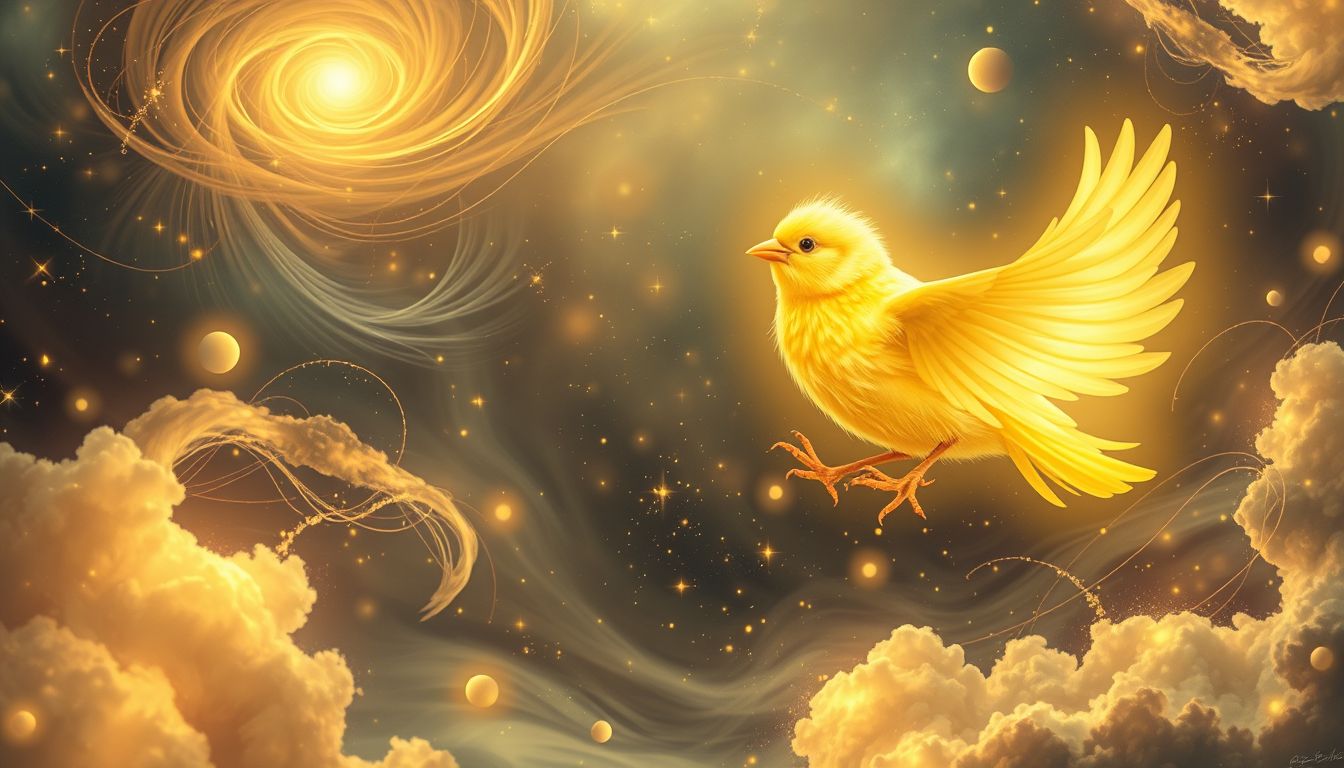 Ein gelber Kanarienvogel symbolisiert Lebensfreude und Optimismus im Traum.