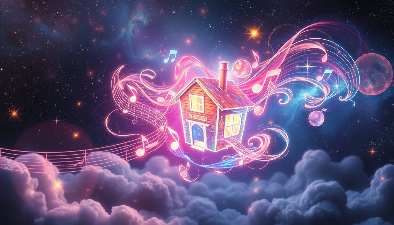 Ein Haus voller Musik symbolisiert Harmonie, Kreativität und Lebensfreude.