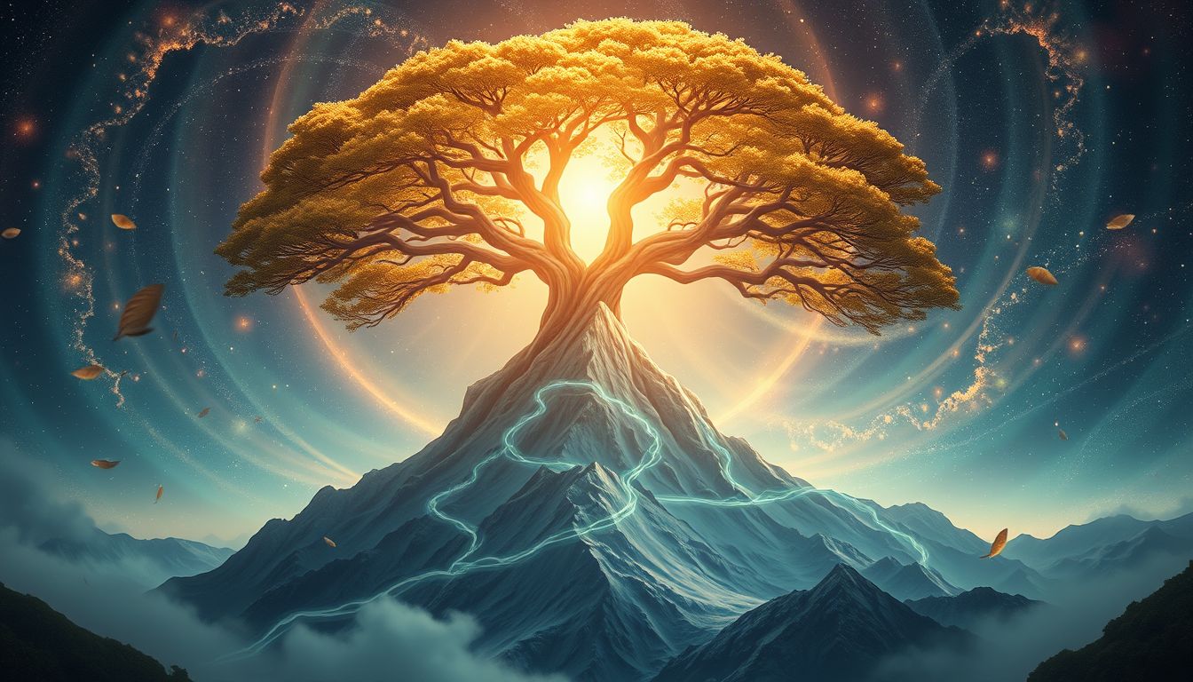 Ein Kronendach symbolisiert Schutz und spirituelle Erhebung im Traum.