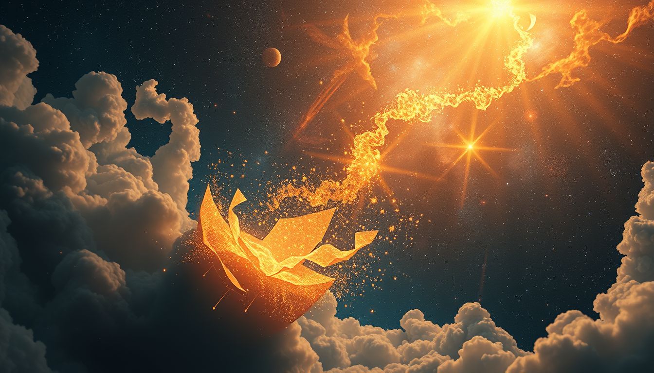 Ein verbranntes Rezept symbolisiert Loslassen und geistigen Neuanfang.