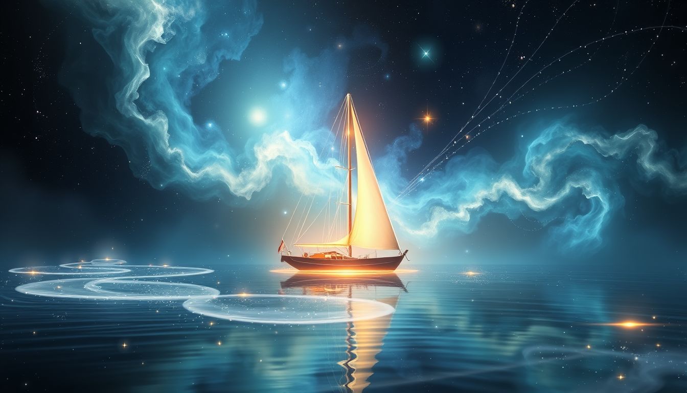Ein Segelboot im Hafen symbolisiert Schutz und innere Gelassenheit.
