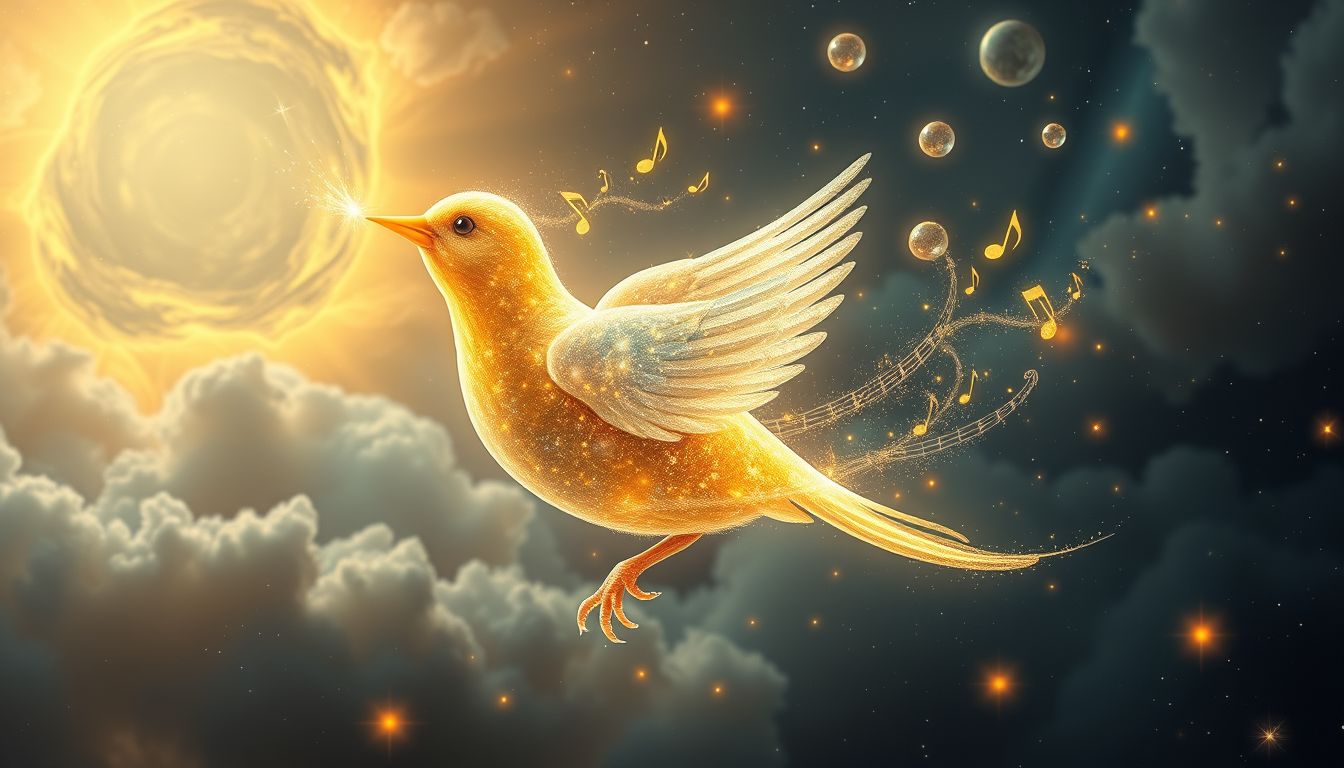 Ein singender Kanarienvogel symbolisiert Freude und innere Freiheit im Traum.