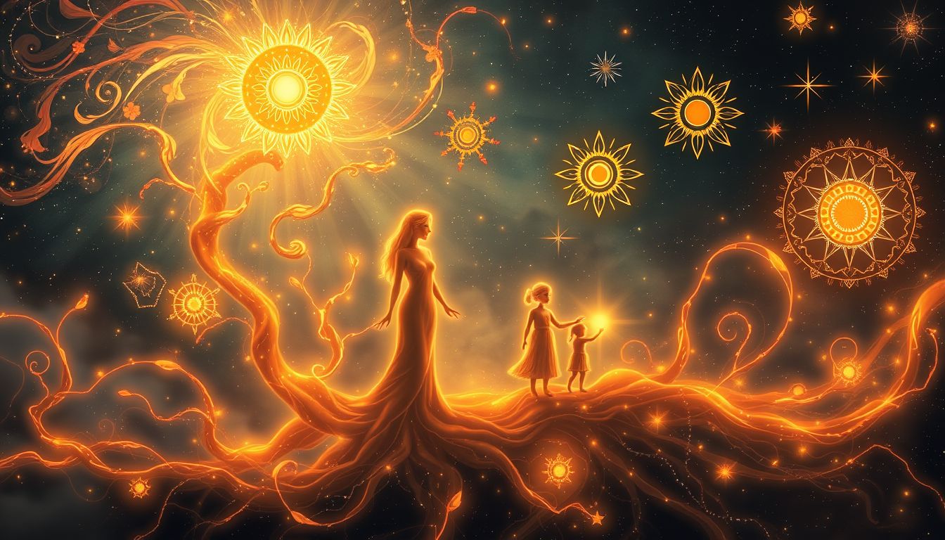 Ein Sonnenwendfest im Traum symbolisiert familiären Zusammenhalt und Herkunft.