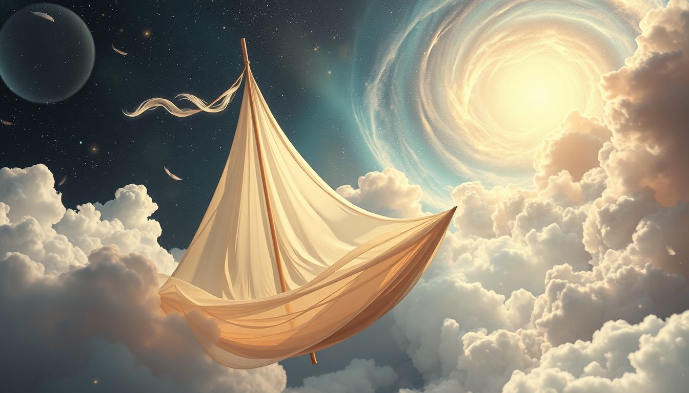 Eine Brise, die ein Segel füllt, symbolisiert neue Lebensenergie.