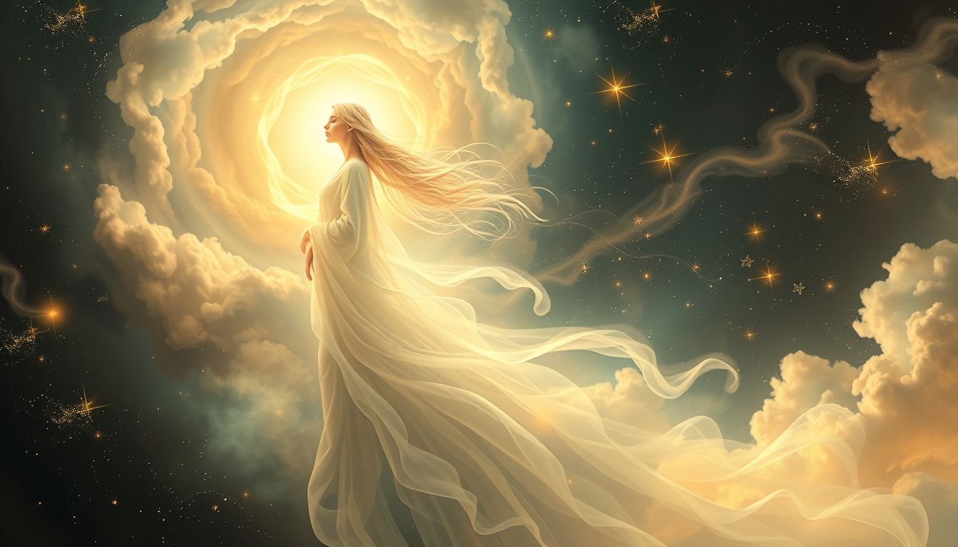 Eine weiße Dame im Traum symbolisiert oft Reinheit und Frieden.