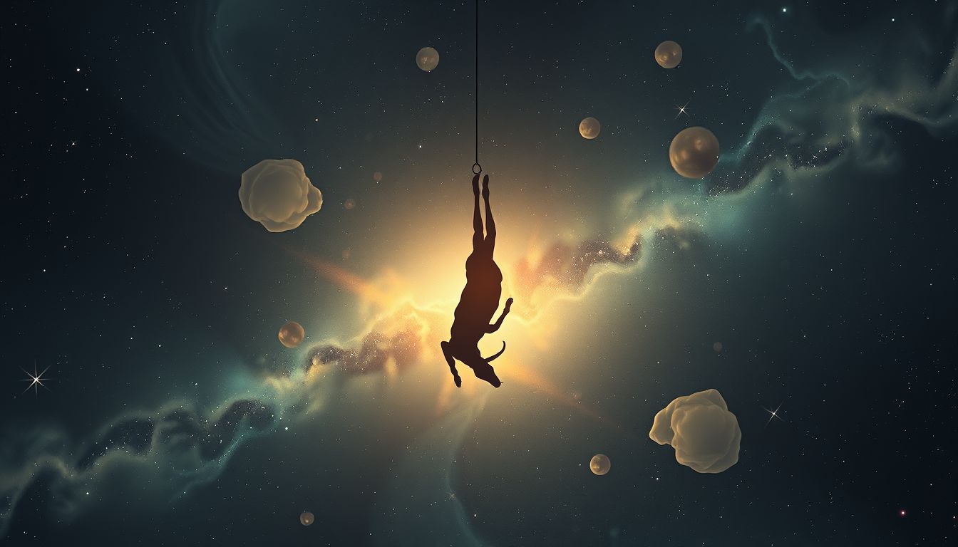 Eine fallende Gämse symbolisiert Angst vor Kontrollverlust und Scheitern.