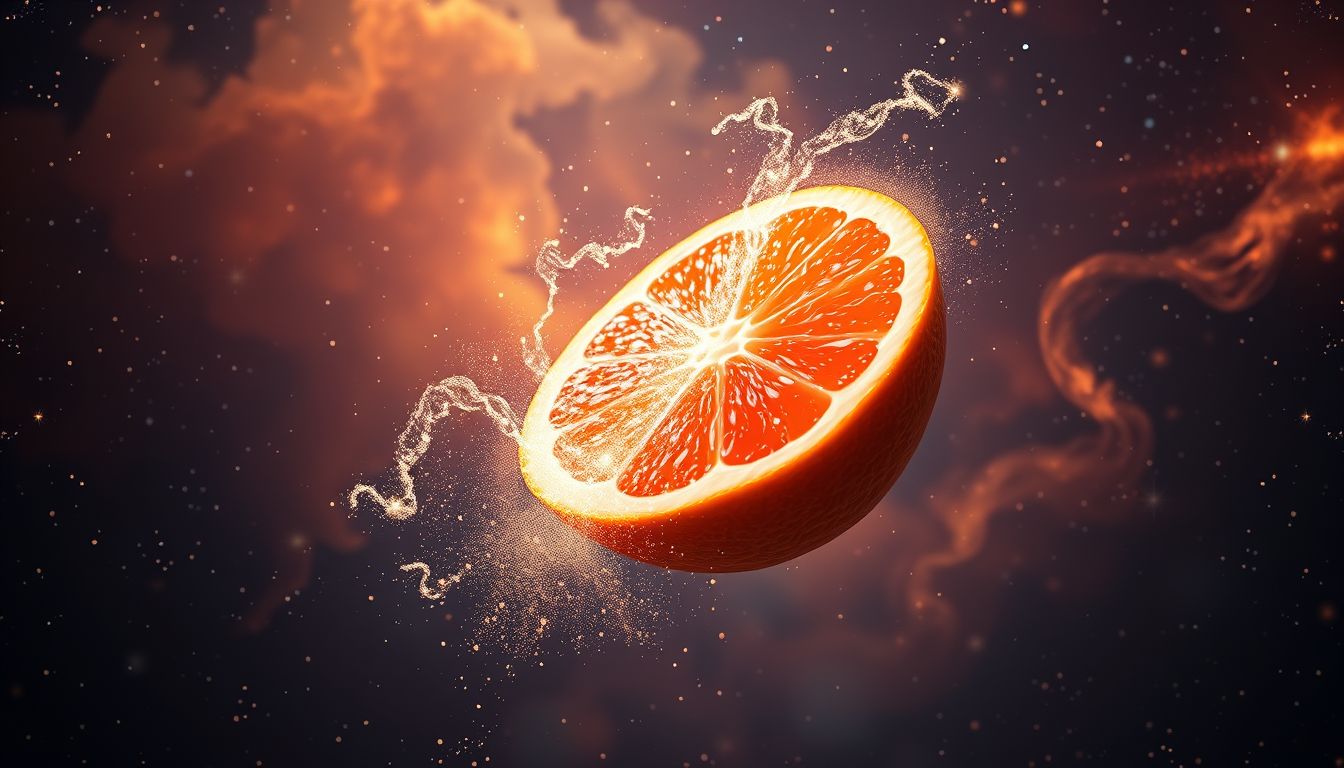 Das Schneiden einer Grapefruit symbolisiert das Anpacken neuer Herausforderungen.