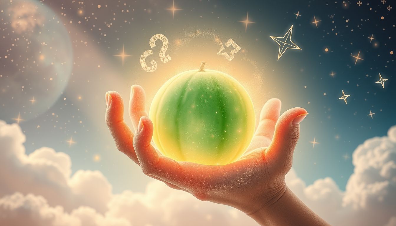 Eine geschenkte Melone symbolisiert unerwartete Wertschätzung und Glück.
