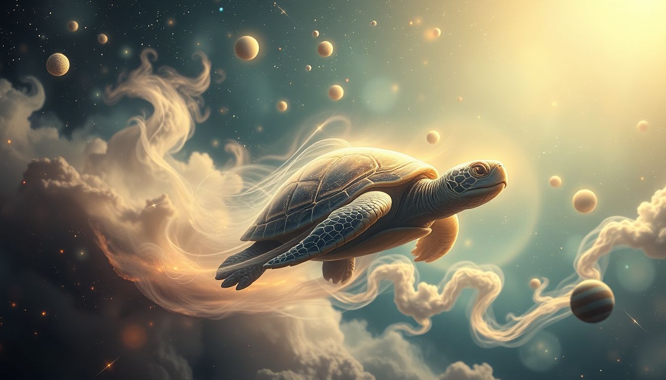 Eine schnell laufende Schildkröte symbolisiert überraschenden Fortschritt trotz Hindernissen.