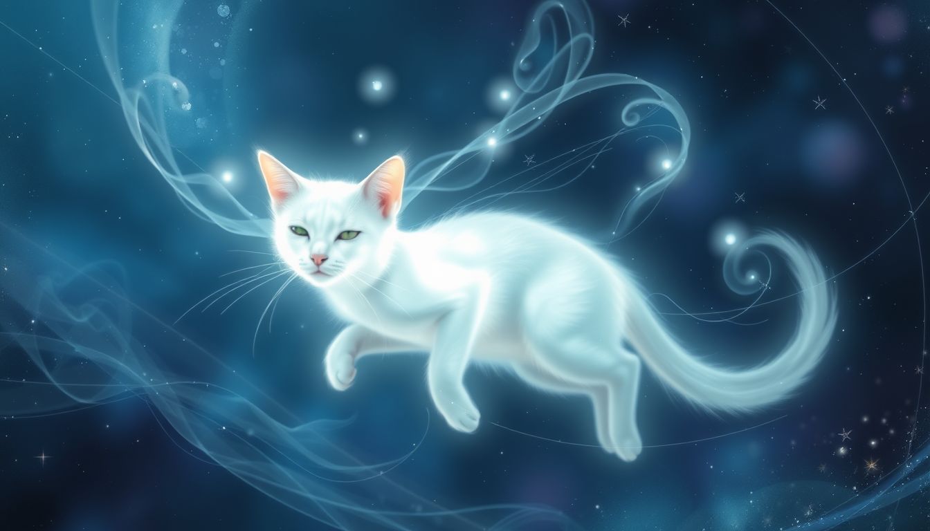 Eine weiße Katze im Traum symbolisiert weibliche Intuition und Geheimnisse.