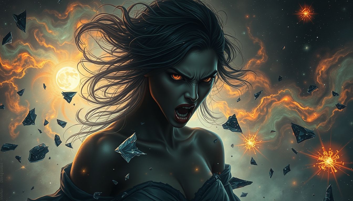 Eine aggressive Dame im Traum symbolisiert innere Konflikte und Wut.