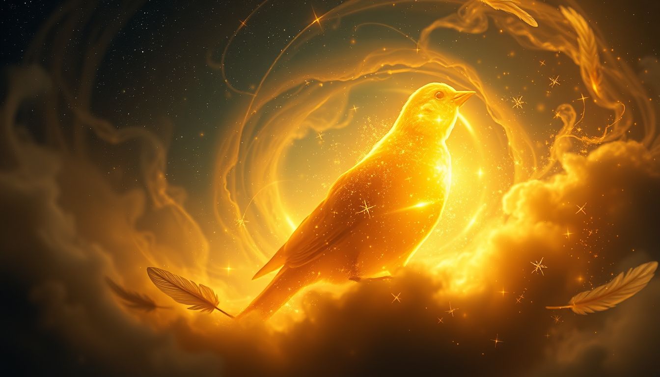 Einen Kanarienvogel verlieren symbolisiert oft Verlust von Lebensfreude.