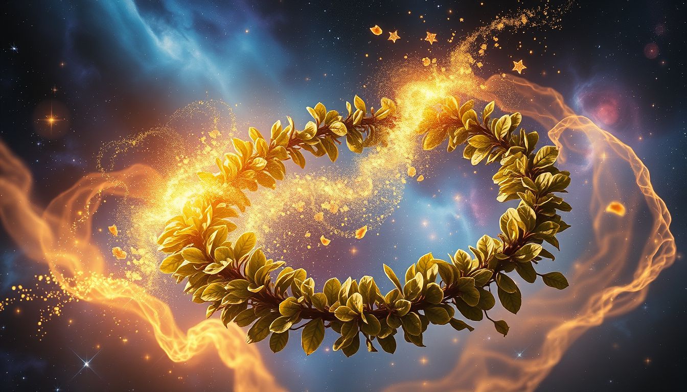 Einen Myrtenkranz essen symbolisiert innere Reinigung und Neuanfang.