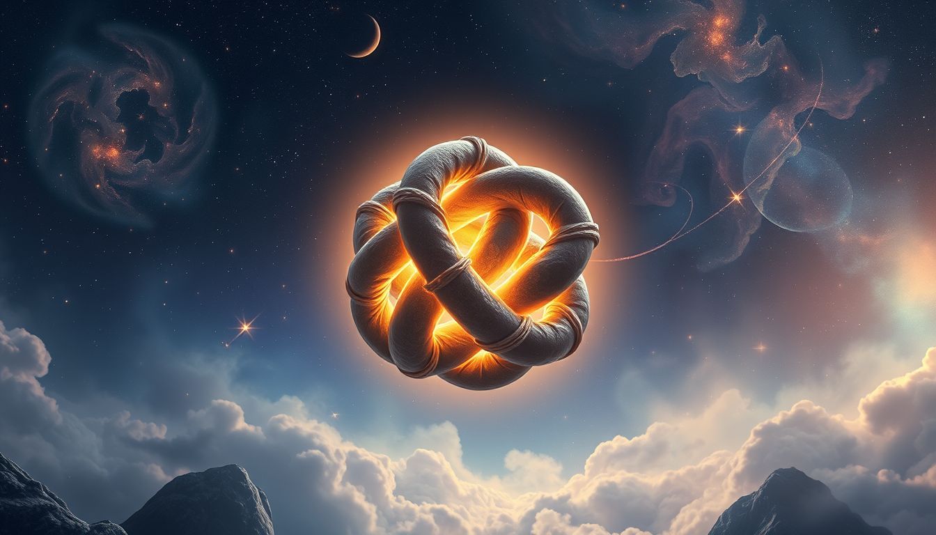Der mystische Steinknoten symbolisiert verborgene Geheimnisse und innere Stärke.