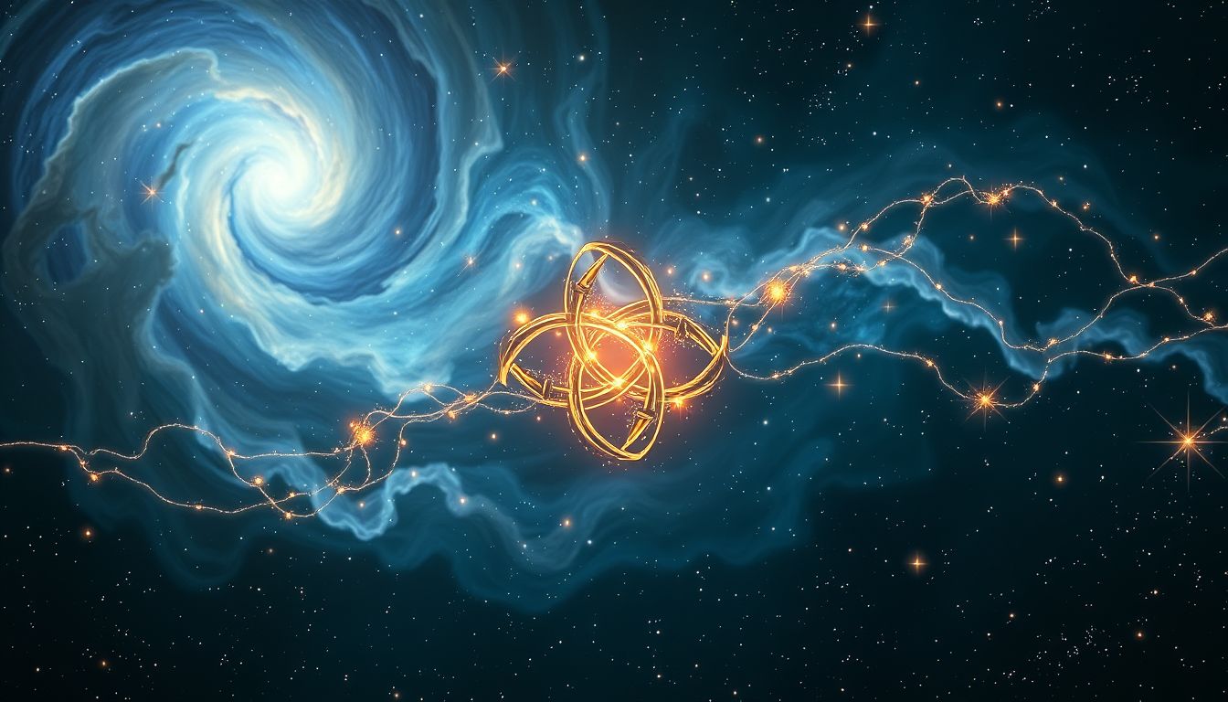 Einen mystischen Knoten geschenkt zu bekommen symbolisiert Verbundenheit und Geheimnisse.