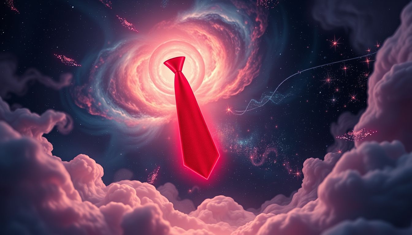 Einen roten Schlips tragen symbolisiert oft Leidenschaft und Selbstbewusstsein im Traum.