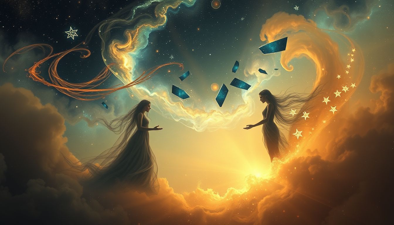 Ein Streit mit Wahrsagern symbolisiert innere Zweifel und Unsicherheiten.