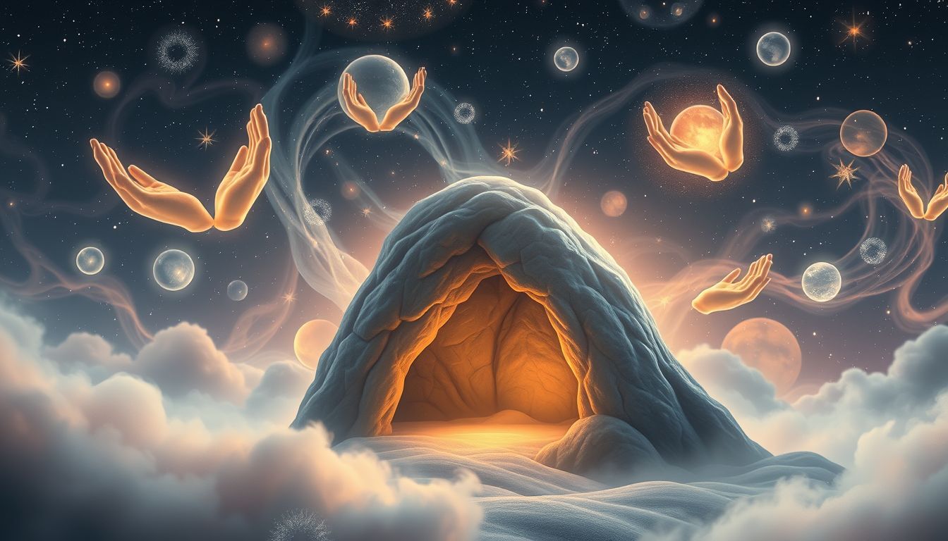 Das Einsieden in Höhle symbolisiert tiefen Schutz und innere Ruhe.