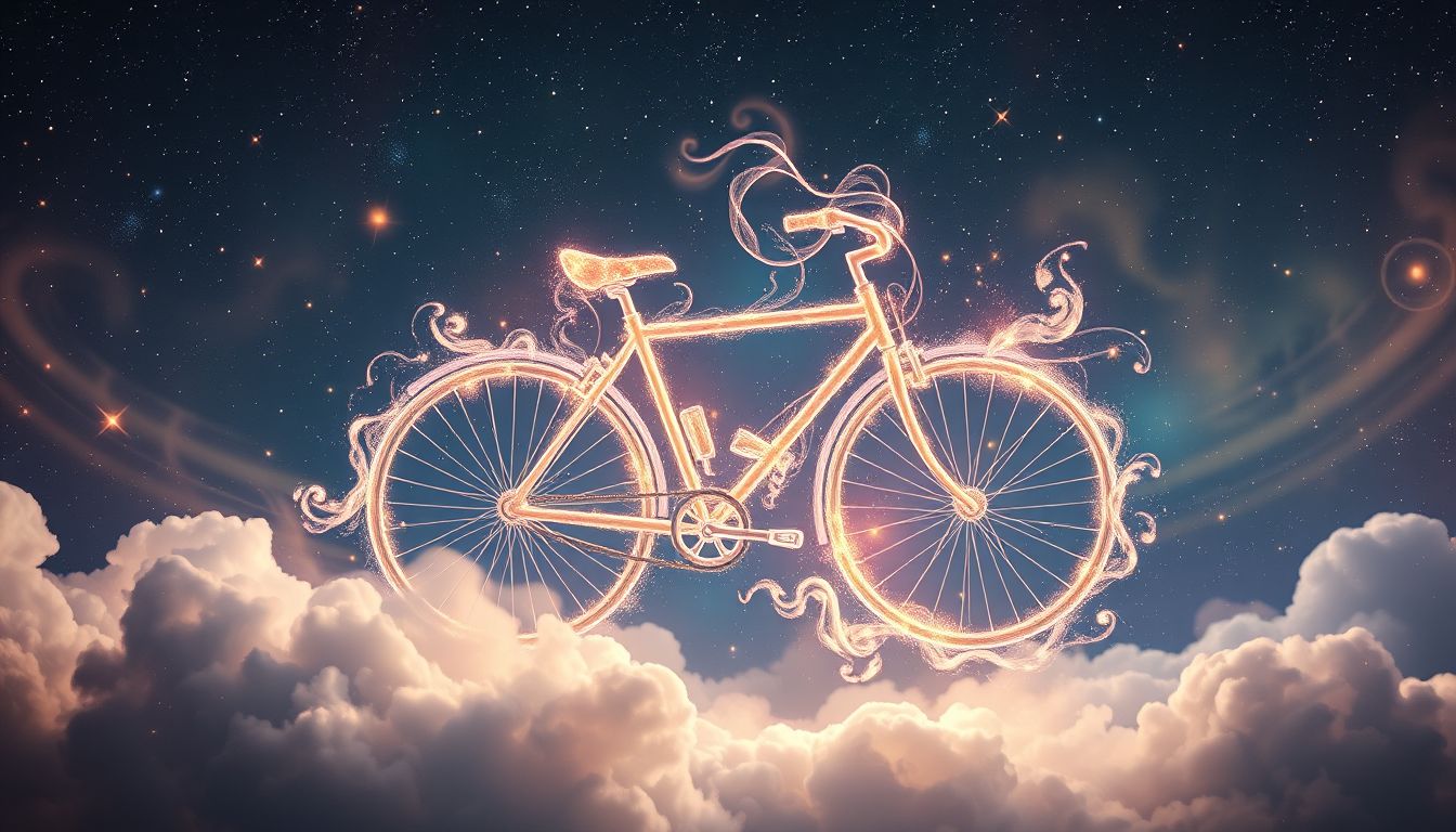 Das Einsteigen ins Fahrrad symbolisiert persönliche Freiheit und Selbstbestimmung.