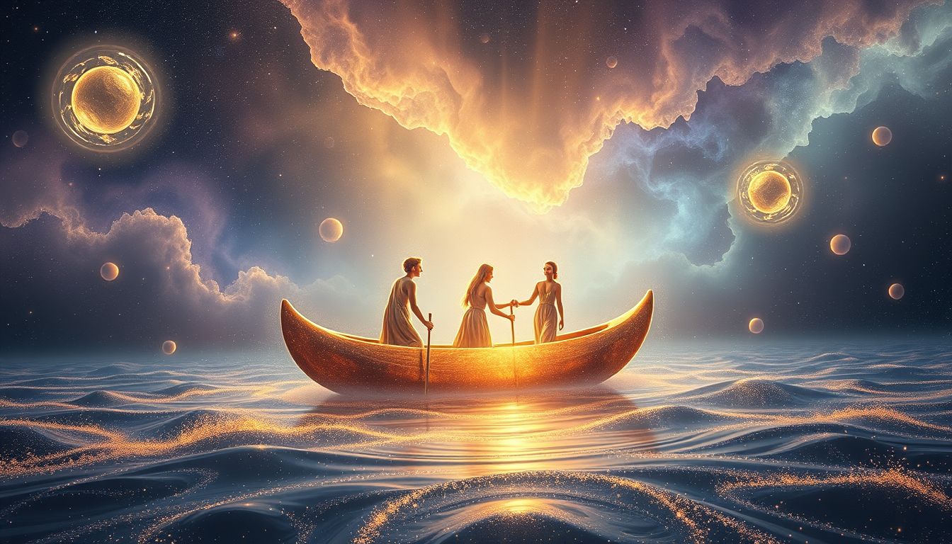 Einsteigen ins Kanu symbolisiert gemeinsame Ziele und harmonische Zusammenarbeit.