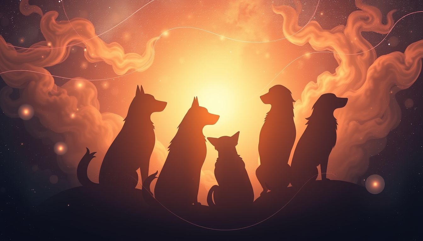 Freundliche Hundepacks symbolisieren Zusammenhalt und gegenseitige Unterstützung.