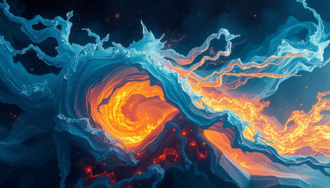 Frost symbolisiert Zerstörung, Feuer hingegen Reinigung und Neubeginn.
