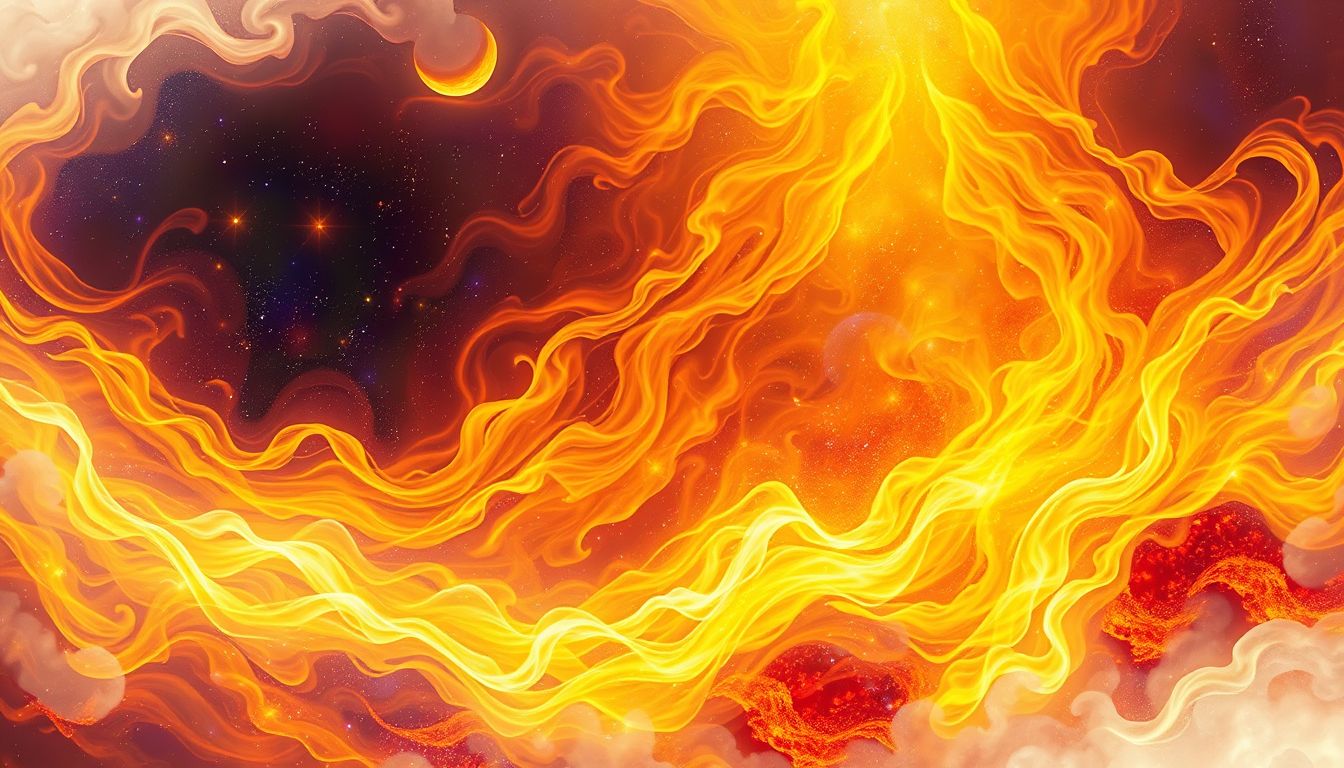 Glühendes Feuer symbolisiert im Traum oft innere Reinigung und Wandel.