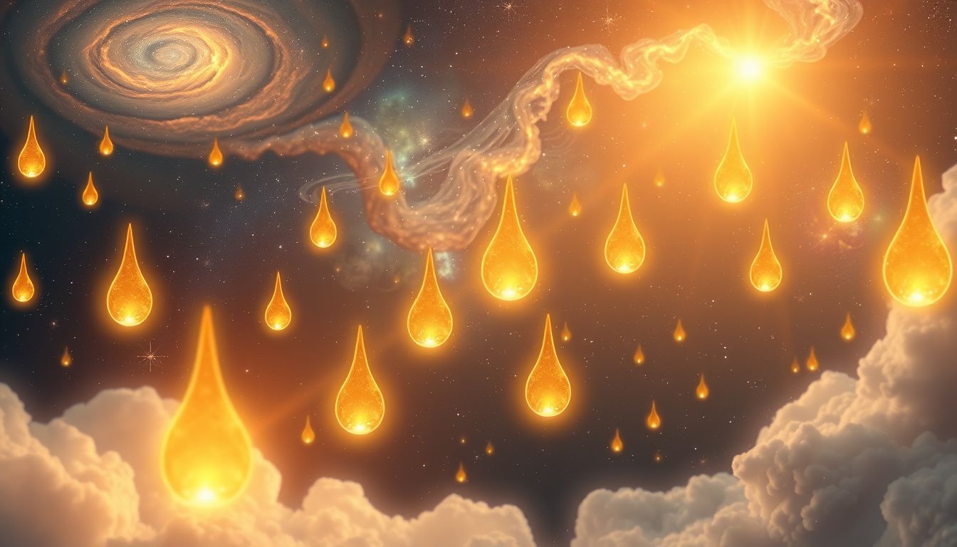 Goldene Tränen symbolisieren tiefe innere Weisheit und spirituelle Erneuerung.