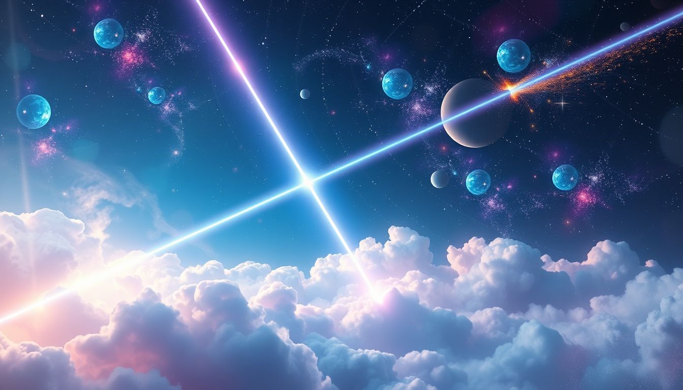 Laserlicht im Traum symbolisiert fokussierte Klarheit und zielgerichtete Energie.