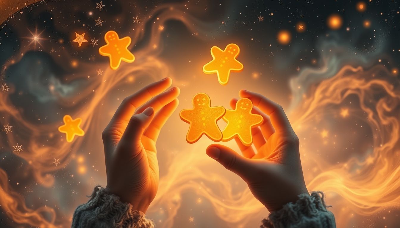 Lebkuchen verschenken im Traum symbolisiert Wärme und zwischenmenschliche Nähe.