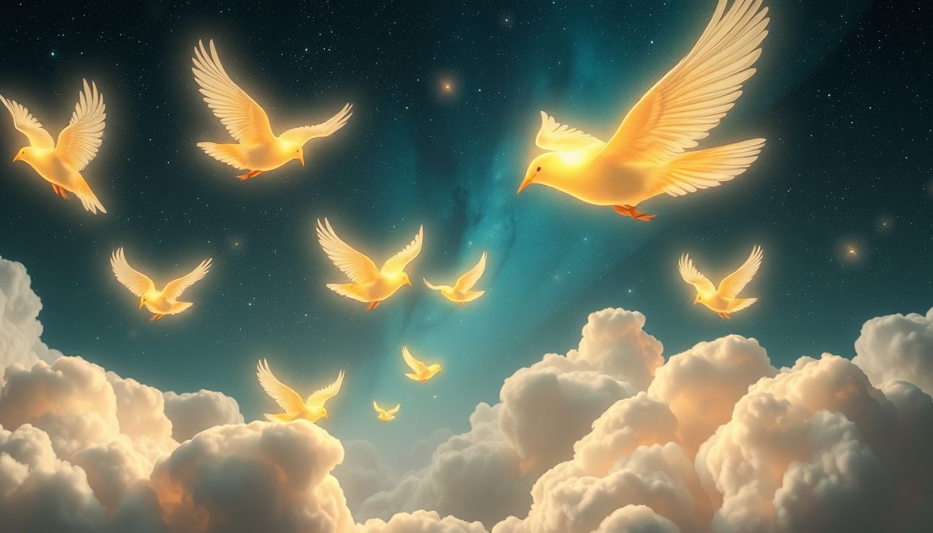 Mehrere Kanarienvögel symbolisieren Gemeinschaft, Freude und Harmonie im Traum.