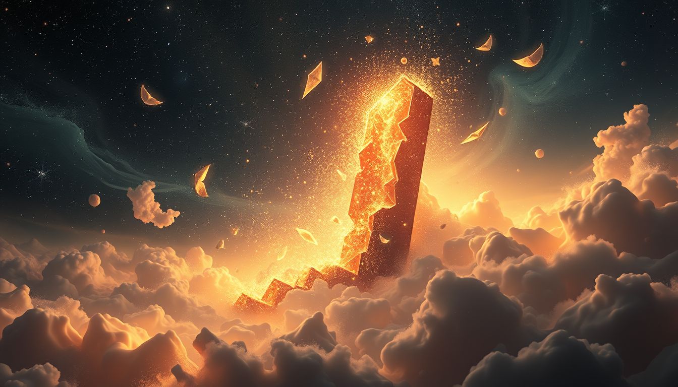 Das Zerstören eines Meilensteins symbolisiert das Überwinden großer Hindernisse.