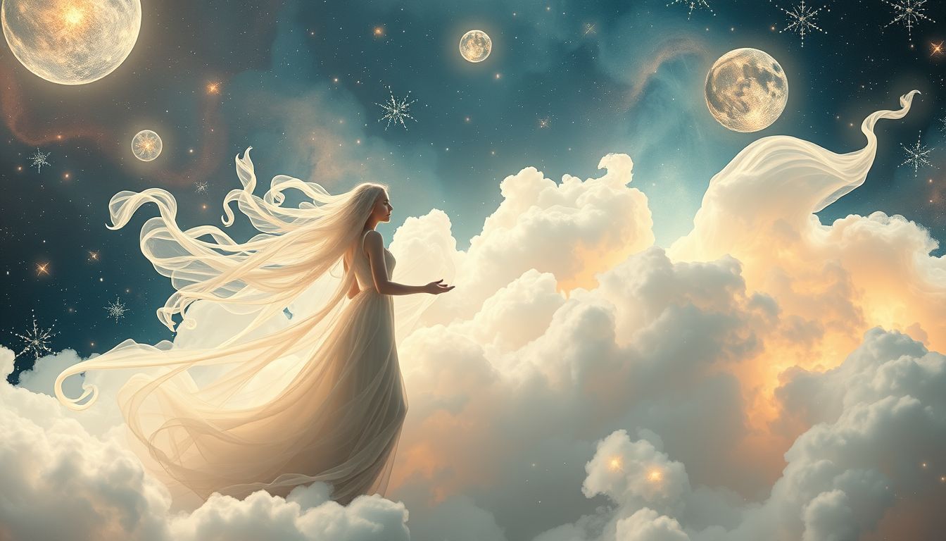 Nymphen im Traum symbolisieren oft verborgene weibliche Kraft und Intuition.